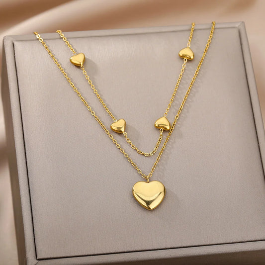 Multi-Heart Layered Necklace Set™